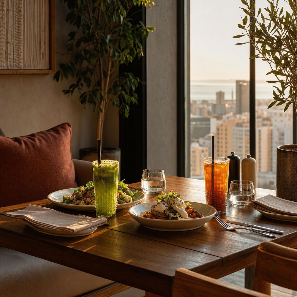 The table